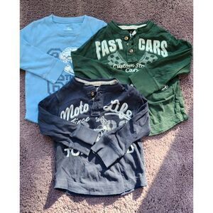Lot of 3 - Children's Place Boys Long Sleeve Shirts - Size 3T and XS 4